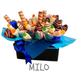 Arreglos frutales con chocolate(Milo)